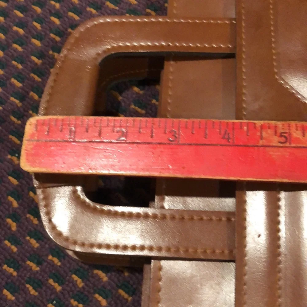 genuine brown leather briefcase
